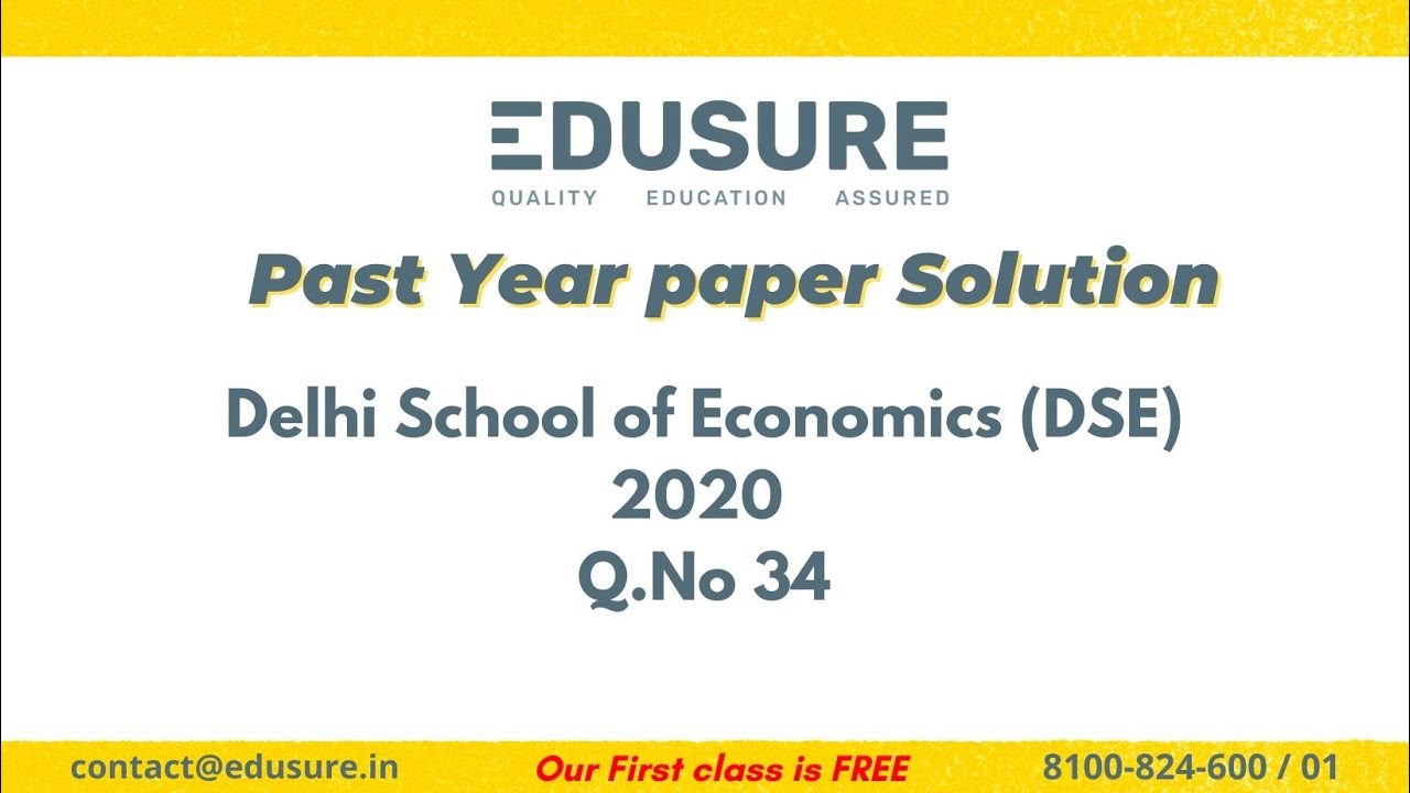 Solution for DSE 2020 Q no 34| DUET Exam