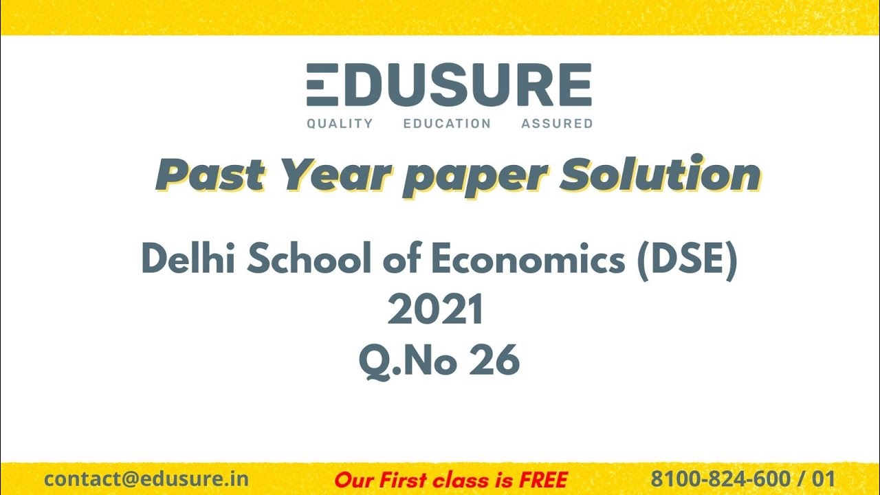 Solution of DSE 2021 Q.No 26| DUET Exams