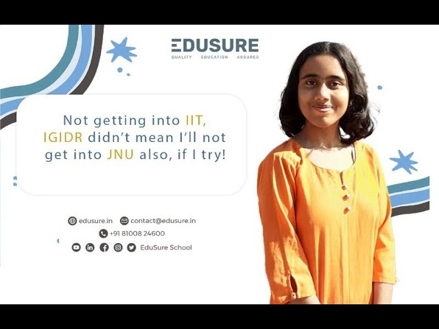 Not getting into IIT, IGIDR did not mean I'll not make it to JNU also, if I try! JNU 2022 Sohini Roy