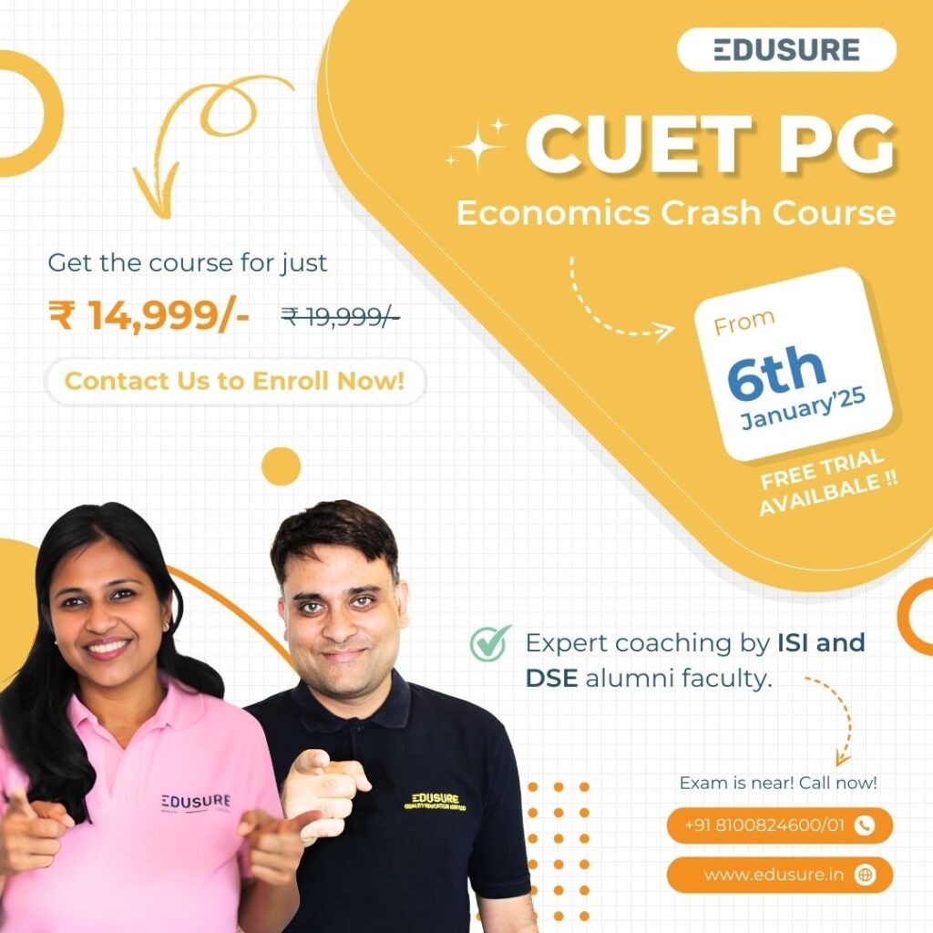 CUET PG Economics Entrance Exam Crash Course 2025 Preparation