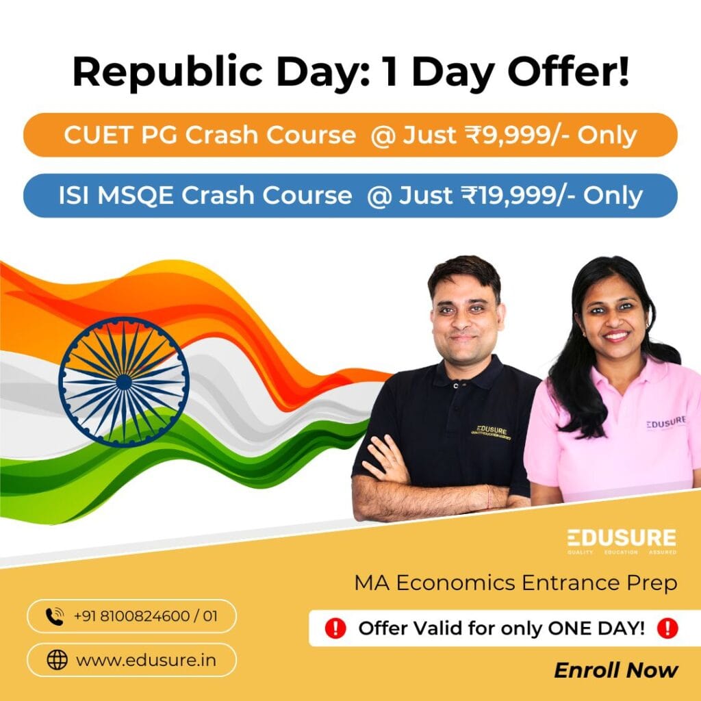 MA Economics Entrance Republic Day Offer for Online Coaching Classes