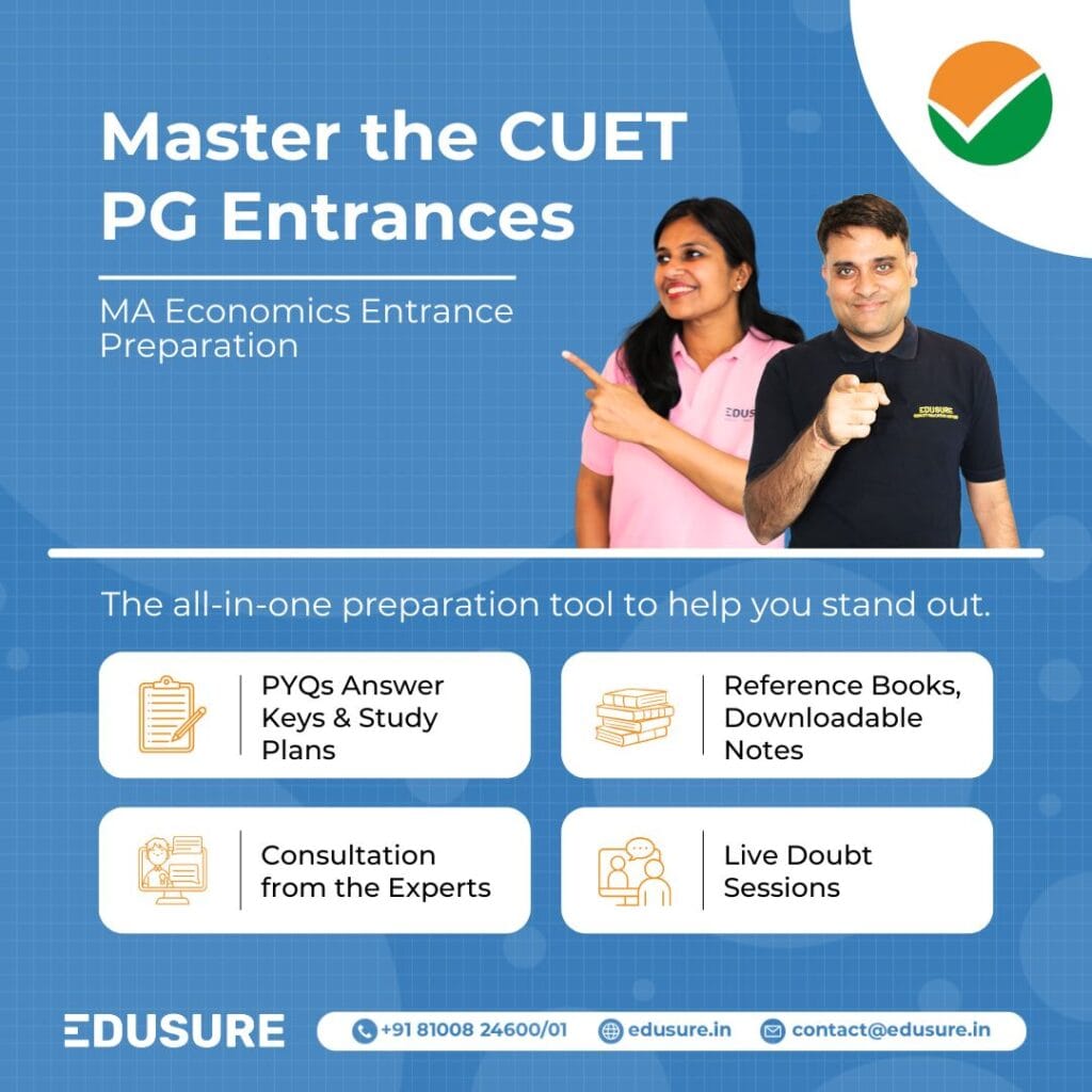 CUET MA Economics Entrance Exam for DSE, JNU, IGIDR and more