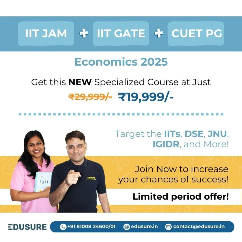 IIT JAM Economics Past Year Papers Prepare with EduSure - IIT JAM Economics COaching for PG Economics Course