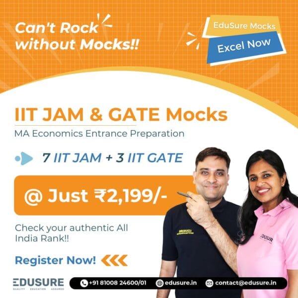 IIT JAM and IIT GATE Mock Tests : IIT JAM Economics Mock Tests Online. IIT GATE Economics Mock Tests Online